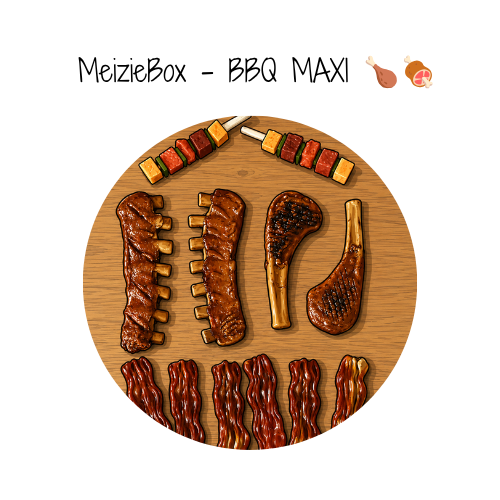 Meiziebox - BBQ Maxi - 12 friandises - Chien