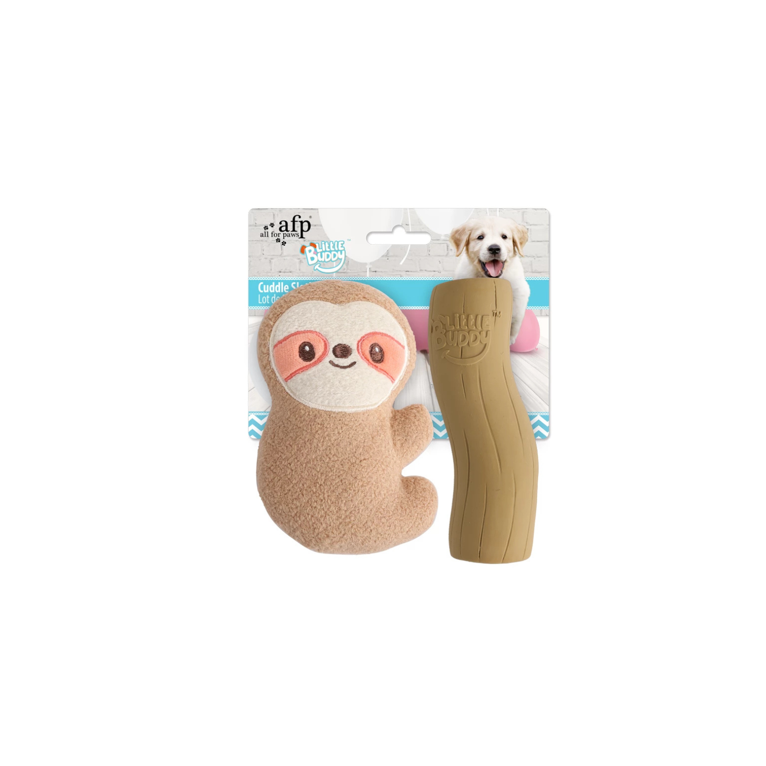 Duo jouets chiot - Peluche et latex