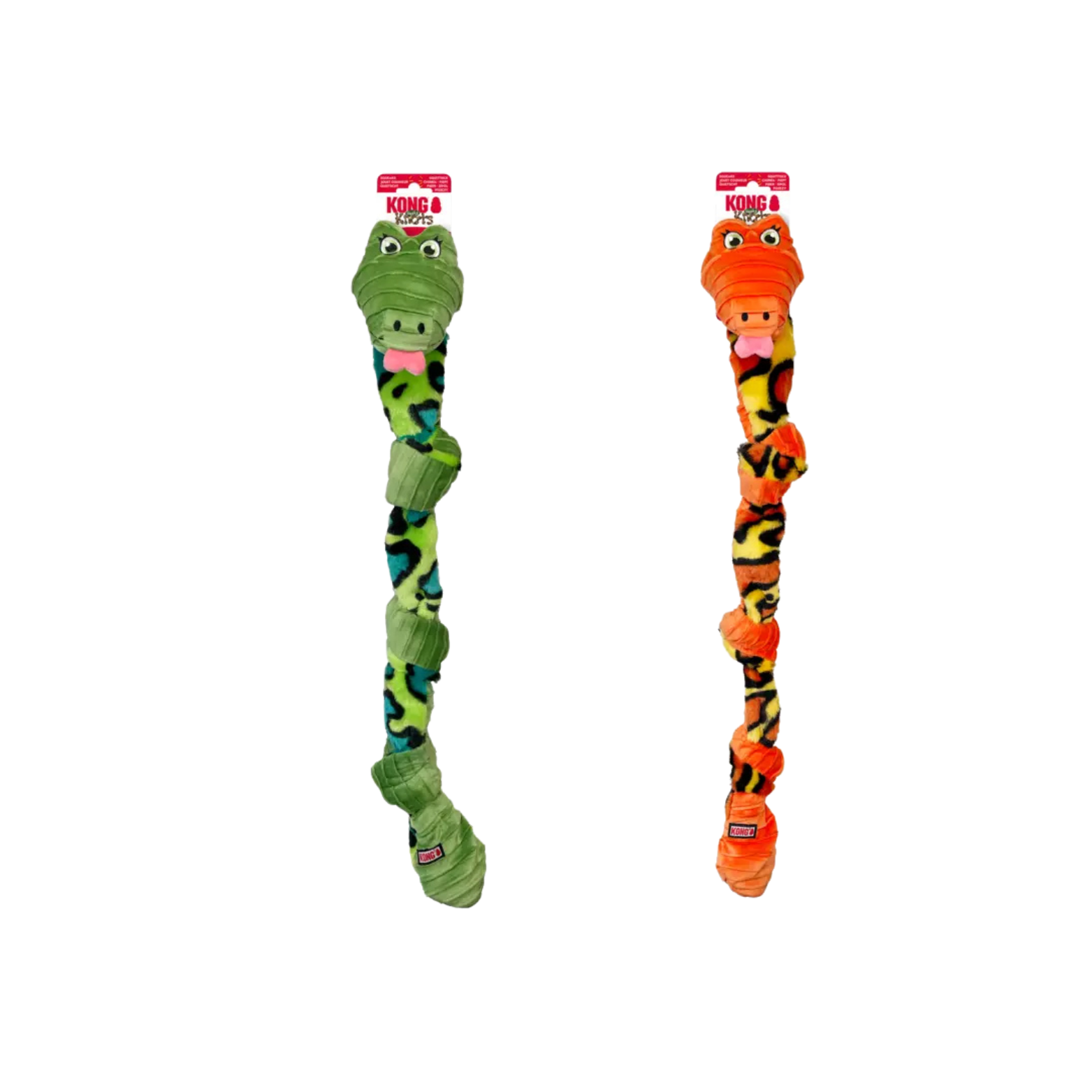 Grande Peluche Serpent Kong Knots® 🐍 – Cachette à Friandises & Couineur