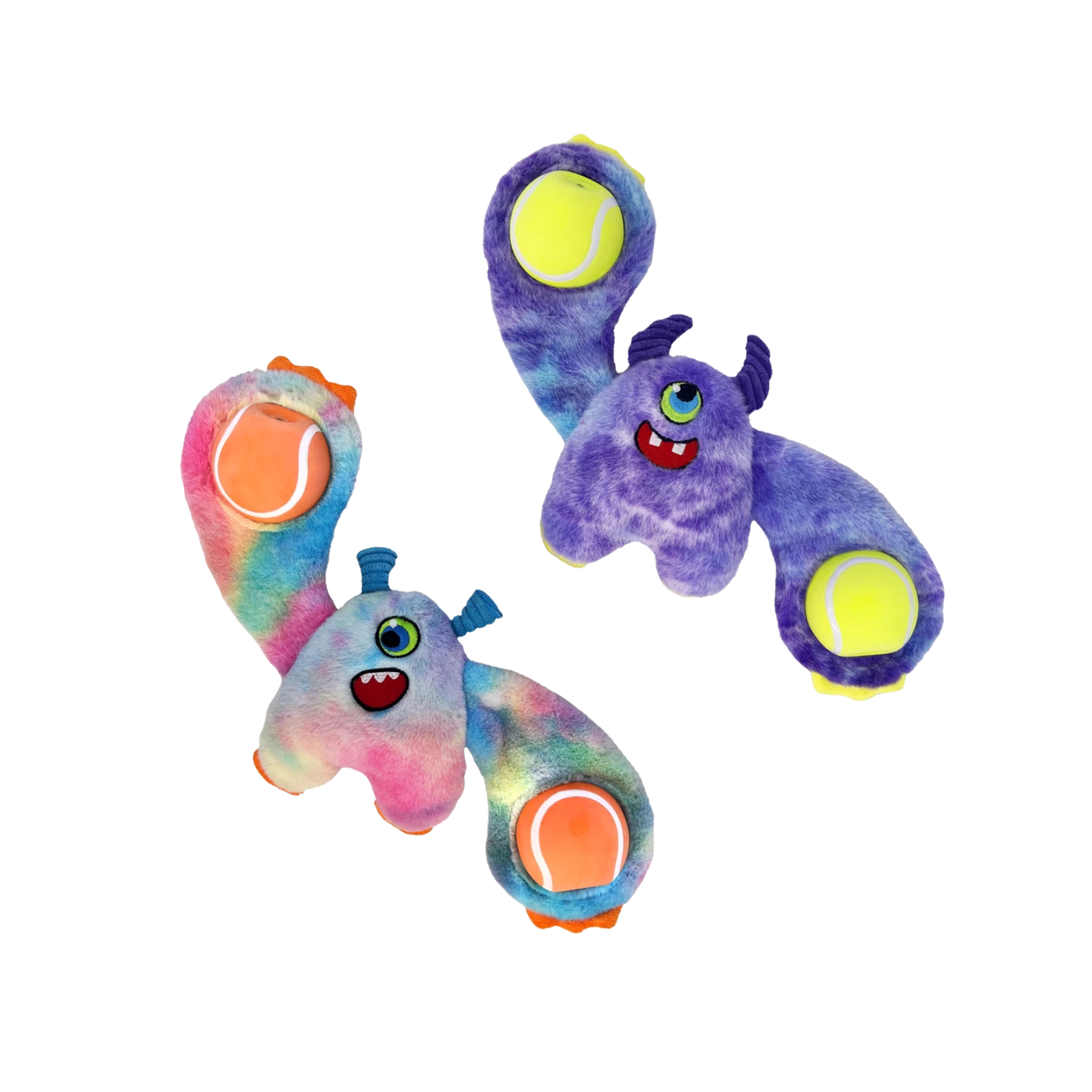 Peluche Monstre Cyclope Kong® Woozles 👾 – Bras Balle de Tennis & Couineur
