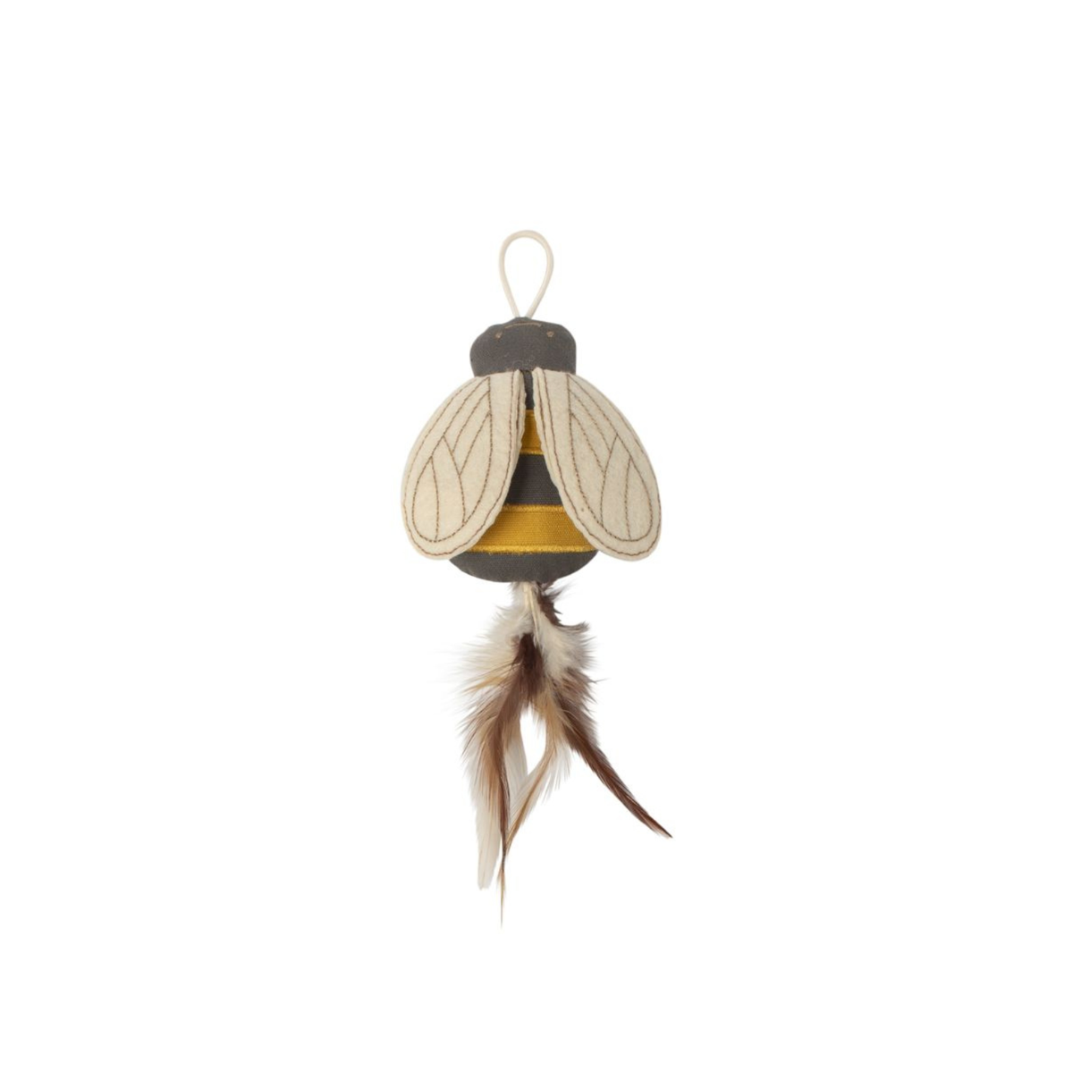 Jouet Abeille en Tissu & Plume pour Chat