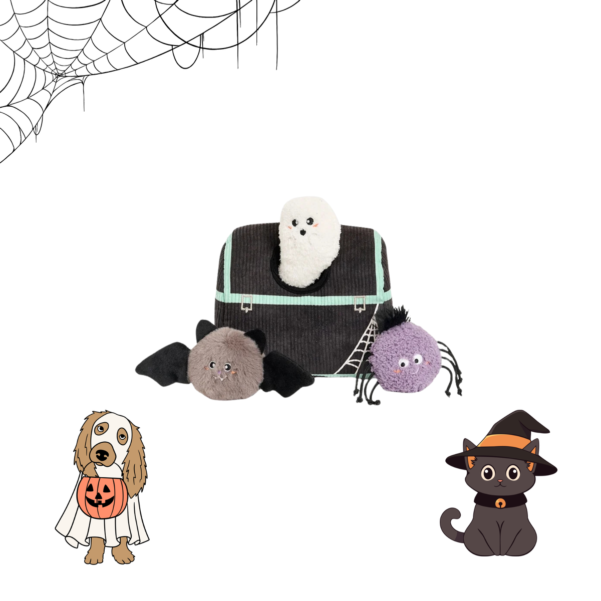 Coffre Hanté 🕷️ – Peluche de Fouille - Édition Halloween 🎃