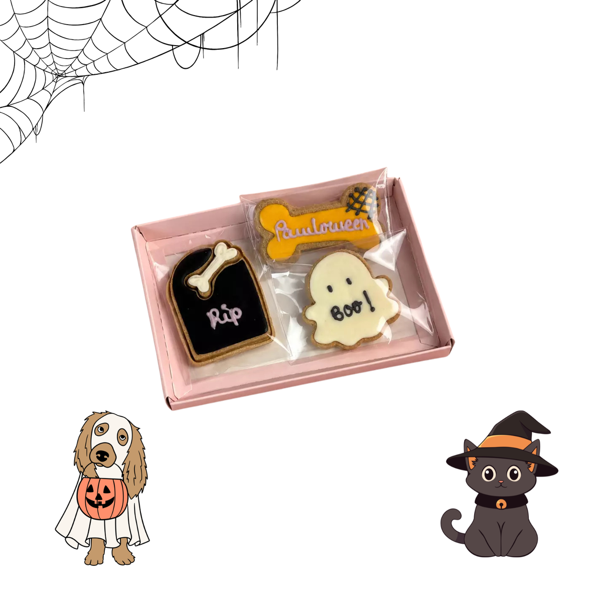 Halloween 🎃 - Coffret friandises halloween - Fantôme, Tombe & Os - 65g