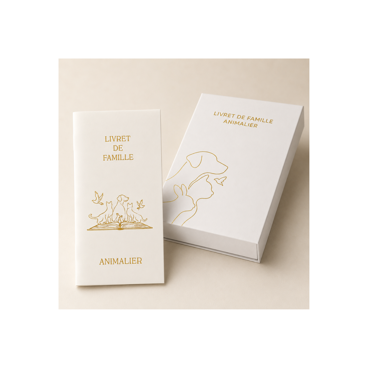 Livret de Famille Animalier – Coffret Souvenir avec Kit Empreintes | Classique ou XL