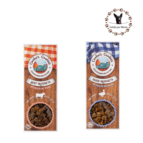 Friandises d'éducation - Bouchées de boeuf ou canard - Cooka's Cookies