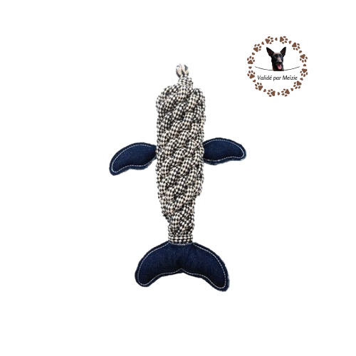 Peluche baleine en corde