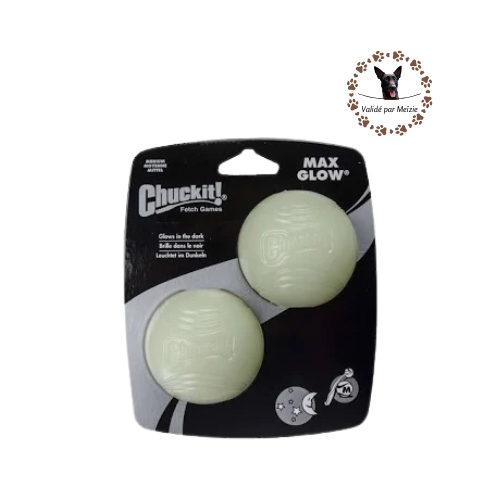 Balles Chuckit Glow M - Phosphorescente - Lot de 2
