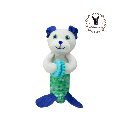 Peluche Ourson sirène - Bouteille recyclé intégré