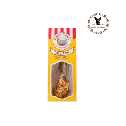 Sucette Cabillaud & Dinde pour chien - Cooka's cookies